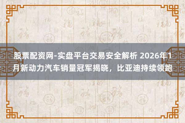 股票配资网-实盘平台交易安全解析 2026年1月新动力汽车销量冠军揭晓,比亚迪持续领跑