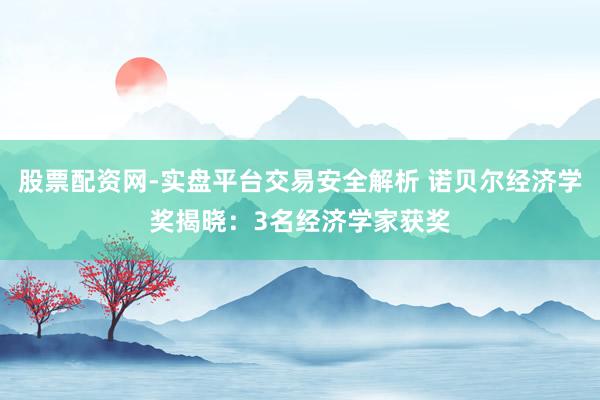 股票配资网-实盘平台交易安全解析 诺贝尔经济学奖揭晓:3名经济学家获奖