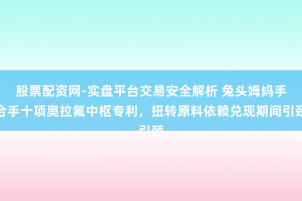 股票配资网-实盘平台交易安全解析 兔头姆妈手合手十项奥拉氟中枢专利，扭转原料依赖兑现期间引颈